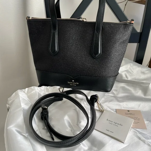 Kate Spade black glitter, New With Tag! - Picture 3 of 7
